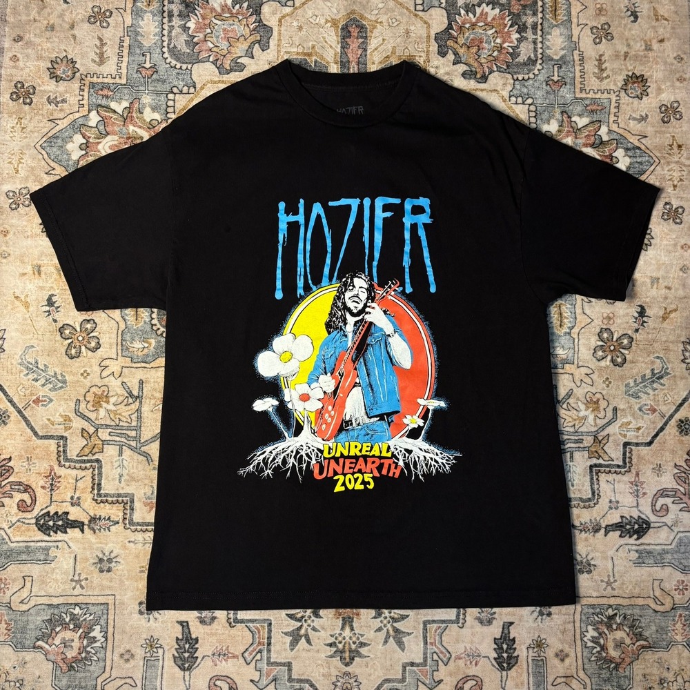 Hozier Unreal Unearth 2025 Tour T-shirt Black XL Concert Graphic Tee Band Comfy